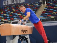 Artistic Gymnastics World Cup athletes hone at Baku's National Gymnastics Arena (PHOTO)