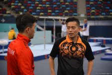 Artistic Gymnastics World Cup athletes hone at Baku's National Gymnastics Arena (PHOTO)