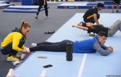 Artistic Gymnastics World Cup athletes hone at Baku's National Gymnastics Arena (PHOTO)