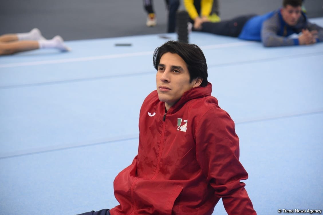 Artistic Gymnastics World Cup athletes hone at Baku's National Gymnastics Arena (PHOTO)