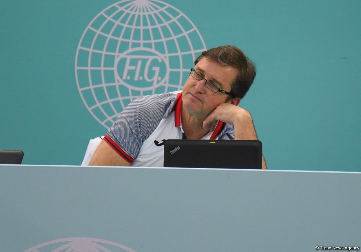 Artistic Gymnastics World Cup athletes hone at Baku's National Gymnastics Arena (PHOTO)