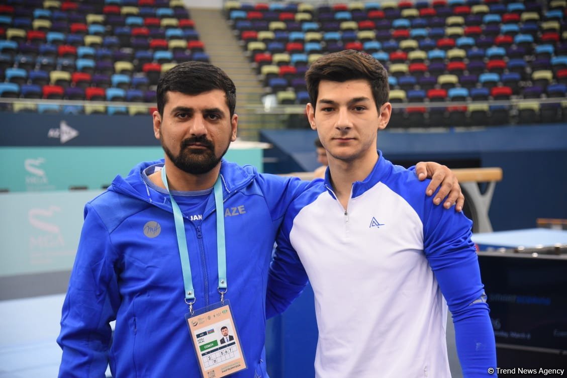 Artistic Gymnastics World Cup athletes hone at Baku's National Gymnastics Arena (PHOTO)