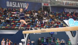 Лучшие моменты второго дня соревнований Кубка мира по спортивной гимнастике в Баку (ФОТО)