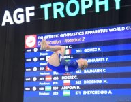 Лучшие моменты второго дня соревнований Кубка мира по спортивной гимнастике в Баку (ФОТО)