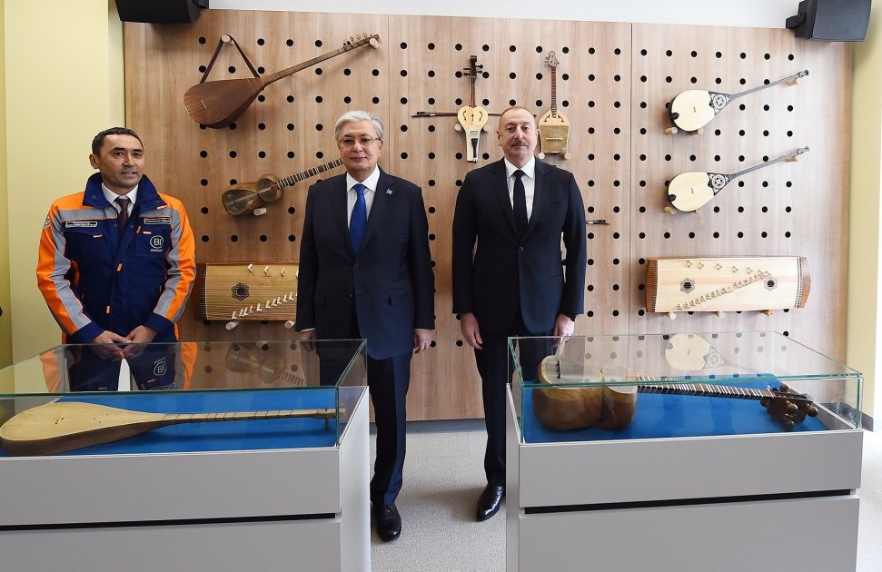 Президент Ильхам Алиев и Президент Касым-Жомарт Токаев приняли участие в церемонии открытия Центра детского творчества имени Курмангазы в Физули (ФОТО/ВИДЕО)