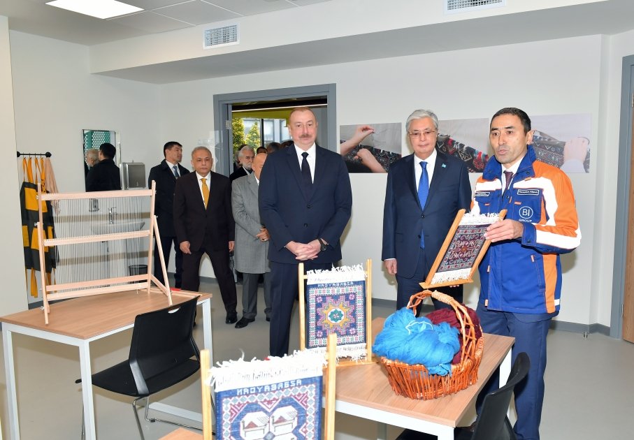 Президент Ильхам Алиев и Президент Касым-Жомарт Токаев приняли участие в церемонии открытия Центра детского творчества имени Курмангазы в Физули (ФОТО/ВИДЕО)