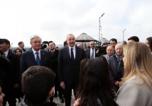 Президент Ильхам Алиев и Президент Касым-Жомарт Токаев приняли участие в церемонии открытия Центра детского творчества имени Курмангазы в Физули (ФОТО/ВИДЕО)