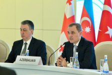 В Баку состоялась девятая трехсторонняя встреча глав МИД Азербайджана, Турции и Грузии (ФОТО)