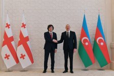 President Ilham Aliyev, PM Irakli Kobakhidze hold one-on-one meeting (VIDEO/PHOTO)