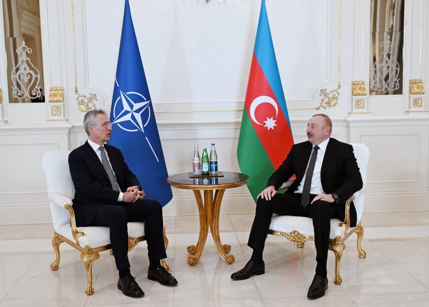 President Ilham Aliyev, NATO SecGen hold one-on-one meeting (PHOTO/VIDEO)