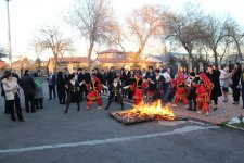 Праздничный костер Новруза Узбекистана и Азербайджана (ФОТО)
