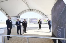 Президент Ильхам Алиев дал старт реконструкции Ширванского оросительного канала в Гаджигабульском районе (ФОТО/ВИДЕО)