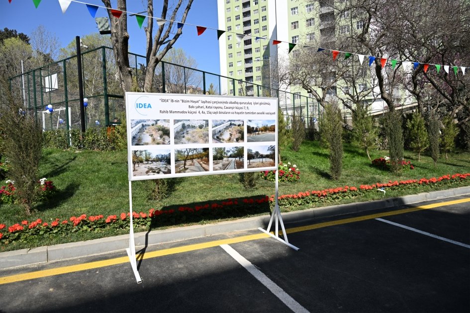 Another yard newly improved in Baku with participation of Vice President of Heydar Aliyev Foundation Leyla Aliyeva handed over to residents (PHOTO)