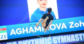 Азербайджанская гимнастка Зохра Агамирова вышла в финал Кубка мира (ФОТО)
