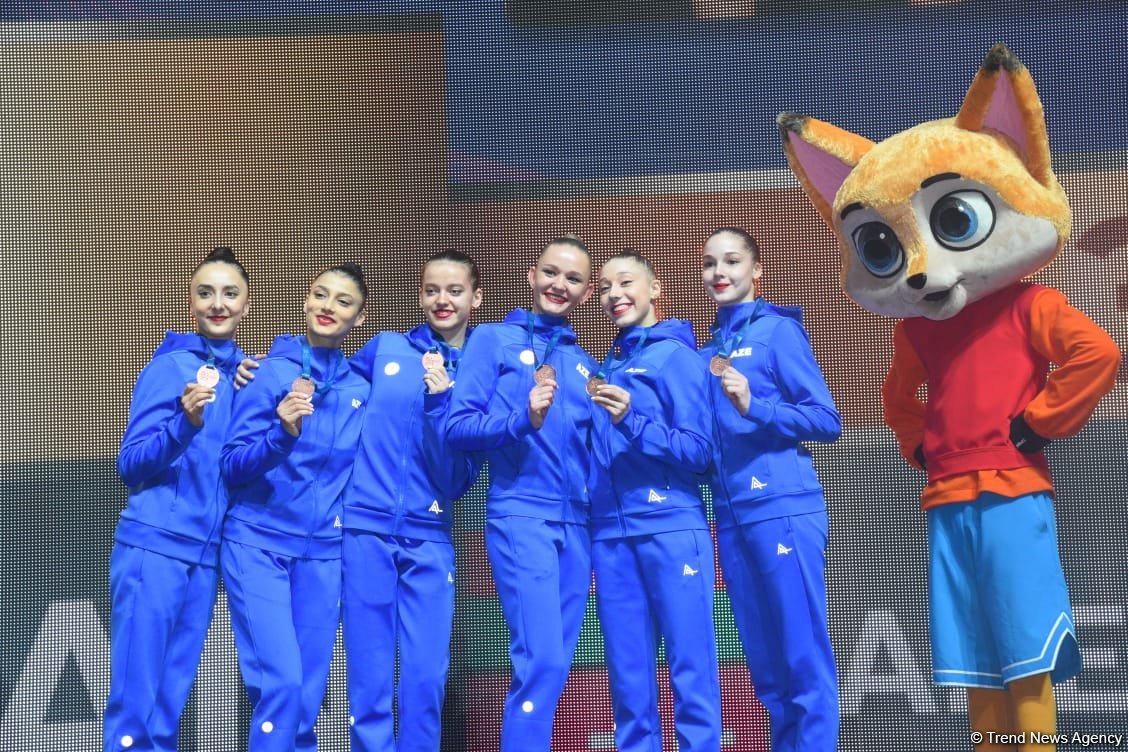 В Баку состоялась церемония награждения победителей и призеров Кубка мира по художественной гимнастике (ФОТО)