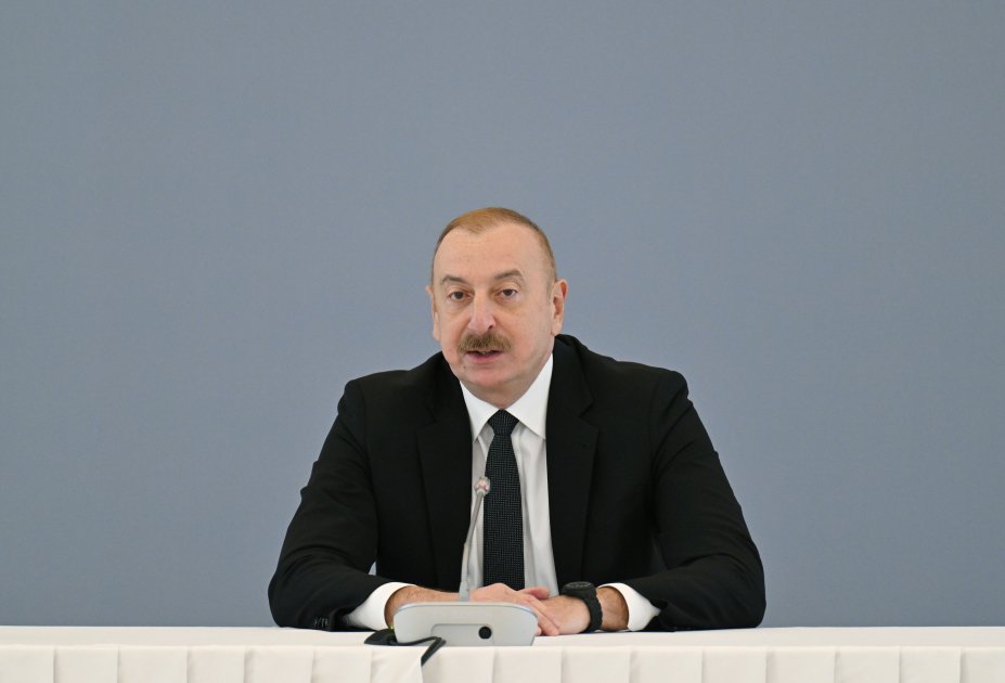 Президент Ильхам Алиев принял участие в международном форуме на тему «СОР29 и Зеленое видение для Азербайджана» (ФОТО/ВИДЕО)