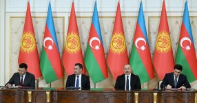 Azerbaijan, Kyrgyzstan sign documents (PHOTO/VIDEO)