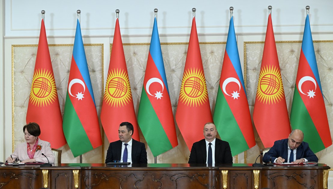 Azerbaijan, Kyrgyzstan sign documents (PHOTO/VIDEO)