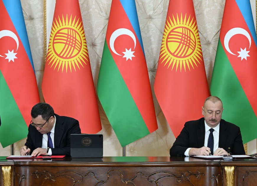 Azerbaijan, Kyrgyzstan sign documents (PHOTO/VIDEO)