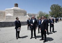 Президент Ильхам Алиев и Президент Садыр Жапаров ознакомились с работами, проводимыми во дворце Панахали хана и комплексе Имарет в Агдаме (ФОТО)