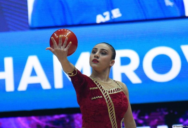 Зохра Агамирова вышла в два финала Кубка Европы по художественной гимнастике в Баку (ФОТО)