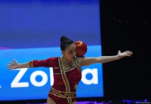 Зохра Агамирова вышла в два финала Кубка Европы по художественной гимнастике в Баку (ФОТО)