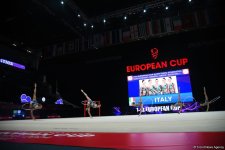 В Баку стартовал второй день соревнований Кубка Европы по художественной гимнастике (ФОТО)