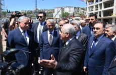 Azerbaijani PM reviews progress of work in Azerbaijan district in Türkiye's Kahramanmarash (PHOTO)