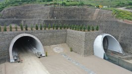 President Ilham Aliyev inspects construction progress of Ahmadbayli-Fuzuli-Shusha highway, attends opening of first tunnel (PHOTO/VIDEO)