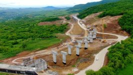 President Ilham Aliyev inspects construction progress of Ahmadbayli-Fuzuli-Shusha highway, attends opening of first tunnel (PHOTO/VIDEO)