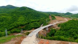 President Ilham Aliyev inspects construction progress of Ahmadbayli-Fuzuli-Shusha highway, attends opening of first tunnel (PHOTO/VIDEO)