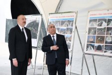 President Ilham Aliyev inspects construction progress of Ahmadbayli-Fuzuli-Shusha highway, attends opening of first tunnel (PHOTO/VIDEO)