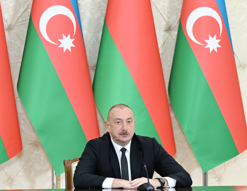 Президент Ильхам Алиев и Президент Александр Лукашенко выступили с заявлениями для прессы (ФОТО/ВИДЕО)