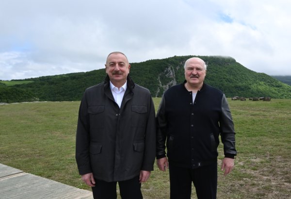President Ilham Aliyev, President Aleksandr Lukashenko visit Jidir Duzu plain (PHOTO)