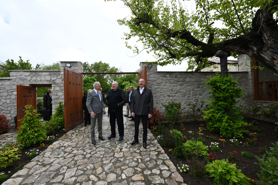 President Ilham Aliyev, President Aleksandr Lukashenko visit Bulbul House-Museum in Shusha (PHOTO)
