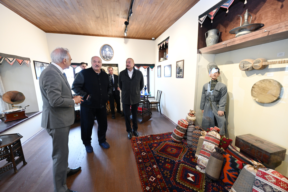 President Ilham Aliyev, President Aleksandr Lukashenko visit Bulbul House-Museum in Shusha (PHOTO)