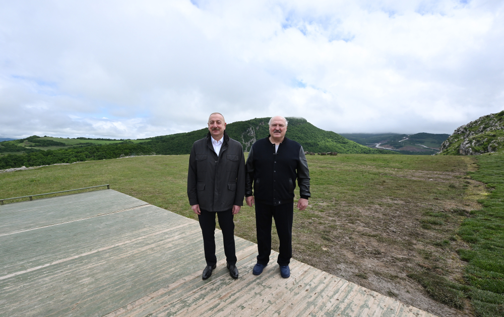President Ilham Aliyev, President Aleksandr Lukashenko visit Jidir Duzu plain (PHOTO)