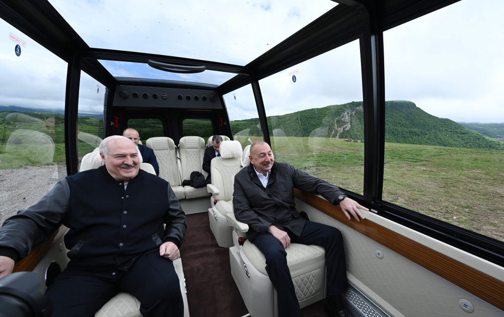 President Ilham Aliyev, President Aleksandr Lukashenko visit Jidir Duzu plain (PHOTO)