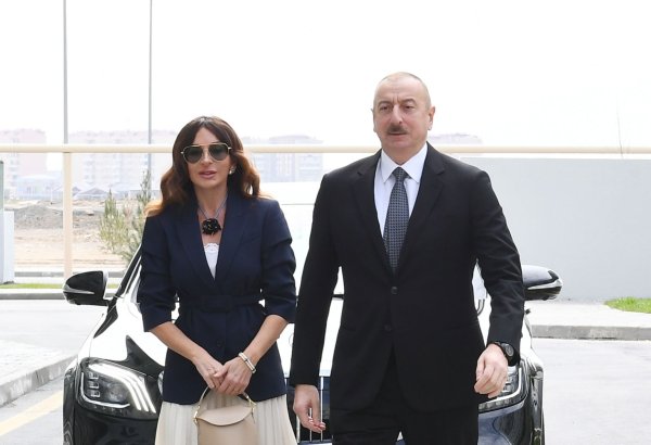 President Ilham Aliyev, and First Lady Mehriban Aliyeva attend opening ceremony of 6th World Nomad Games in Bishkek