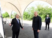Президент Ильхам Алиев заложил фундамент внутренней дорожно-коммуникационной сети города Зангилан (ФОТО/ВИДЕО)