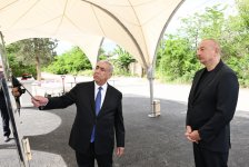 Президент Ильхам Алиев заложил фундамент внутренней дорожно-коммуникационной сети города Зангилан (ФОТО/ВИДЕО)