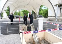 Президент Ильхам Алиев заложил фундамент внутренней дорожно-коммуникационной сети города Зангилан (ФОТО/ВИДЕО)