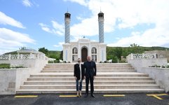 Президент Ильхам Алиев и Первая леди Мехрибан Алиева приняли участие в открытии Зангиланской мечети (ФОТО/ВИДЕО)