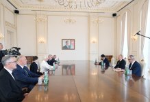 Президент Ильхам Алиев принял делегацию во главе с председателем Сейма Латвии (ВИДЕО/ФОТО)