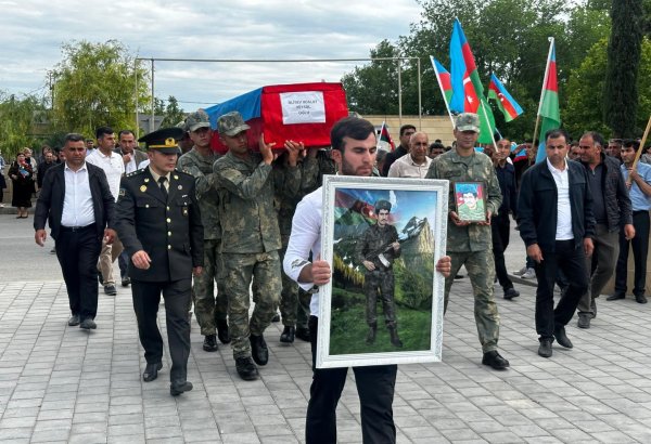 В Тертере прошли похороны шехида Адалята Алиева, пропавшего без вести во время I Карабахской войны (ФОТО)