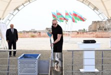 President Ilham Aliyev lays foundation stone for Namirli village in Aghdam district (PHOTO/VIDEO)