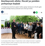 Визит Президента Ильхама Алиева и Первой леди Мехрибан Алиевой в Ходжалы в центре внимания ведущих СМИ Турции (ФОТО)