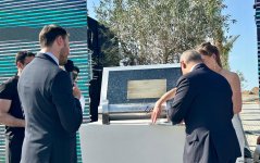 На побережье Каспийского моря состоялась церемония закладки капсулы времени "Caspian Dream Liner" (ФОТО)