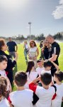Тунзаля Агаева и футбол:  встреча с Гурбаном Гурбановым и членами клуба "Карабах" (ФОТО)