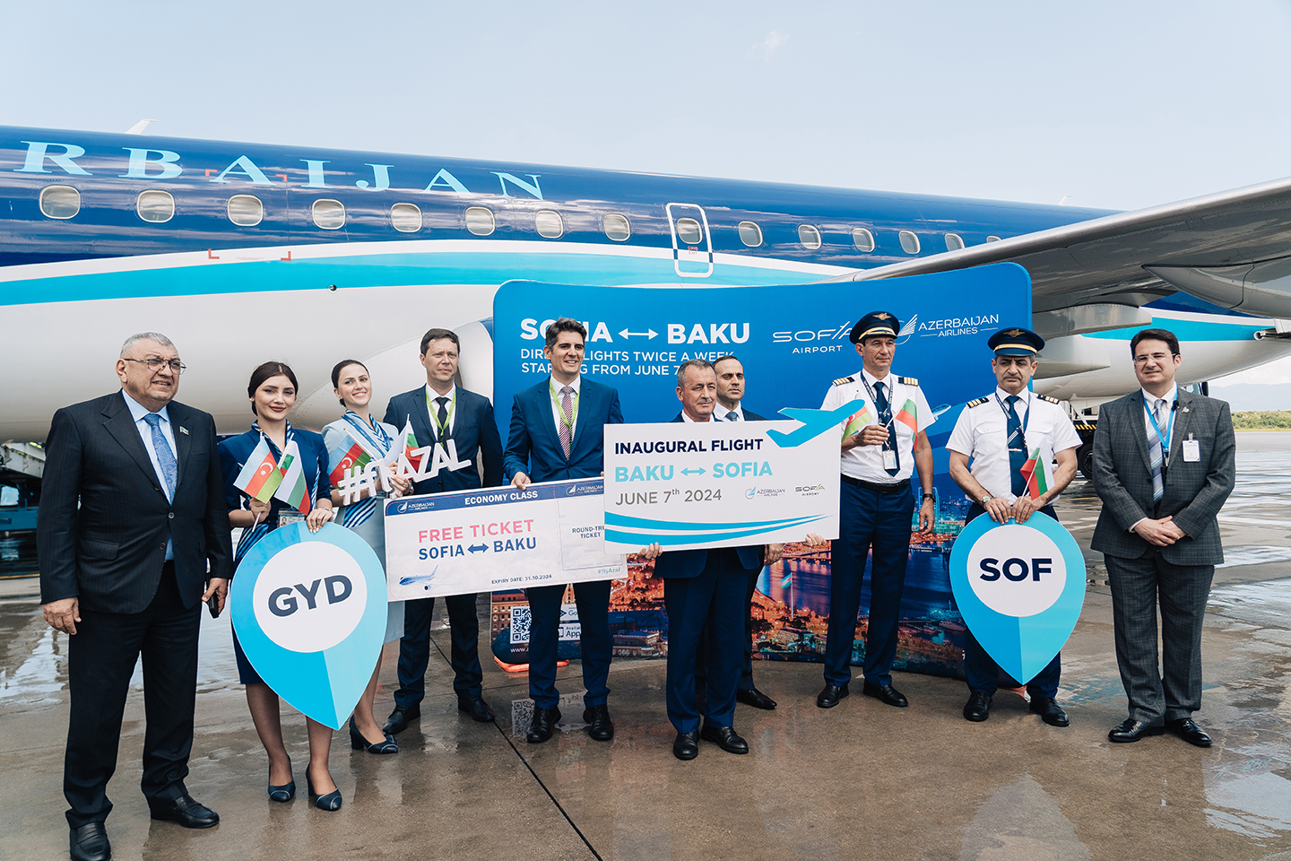 AZAL выполнил первый рейс в Софию (ФОТО)